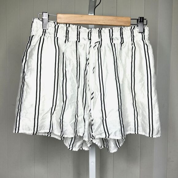 Summersalt Shorts Effortless Lined Elastic Waist Pull On Striped Size M - Picture 1 of 6